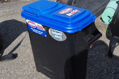 Charcoal Kaddy - For Charcoal (duh) and other grilling utensils and essentials.